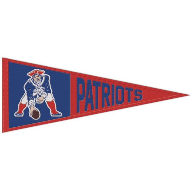 Banderín clásico de lana de los New England Patriots, 13" x 32"