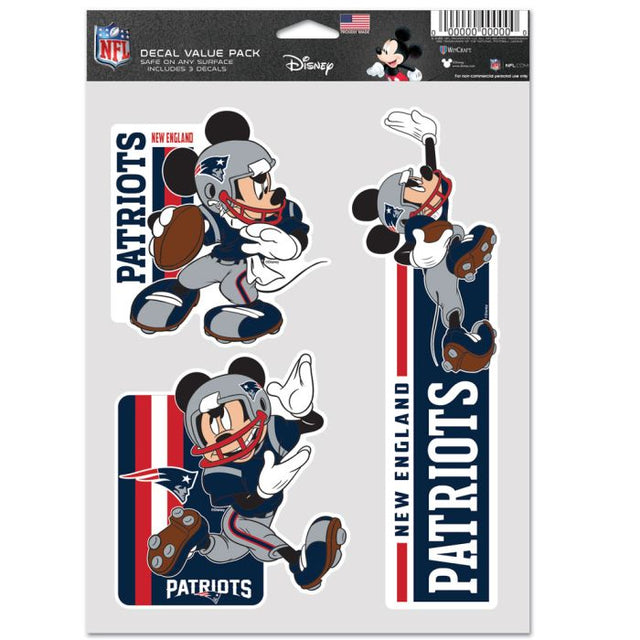 Paquete de 3 ventiladores multiusos de New England Patriots / Disney Mickey Mouse
