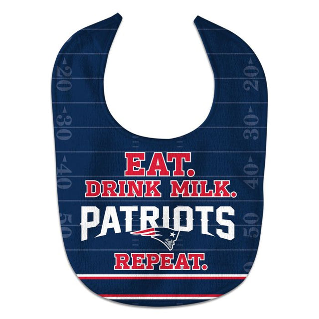 Babero para bebé All Pro Eat Drink Milk de los New England Patriots