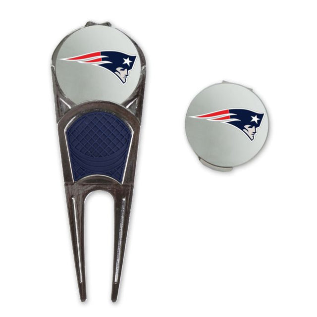 Combo de herramienta/marcador de golf/clip en forma de H de New England Patriots*