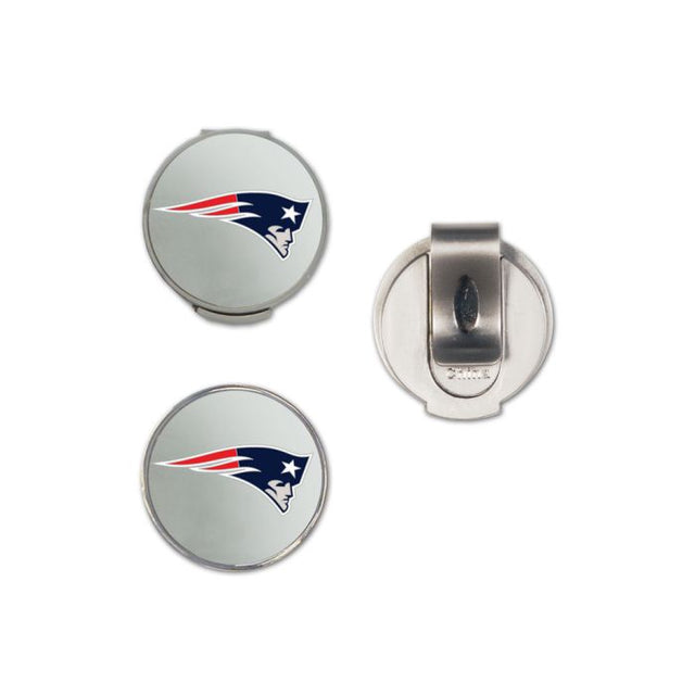 Clip para gorra de los New England Patriots con 2 marcadores, con tapa tipo concha