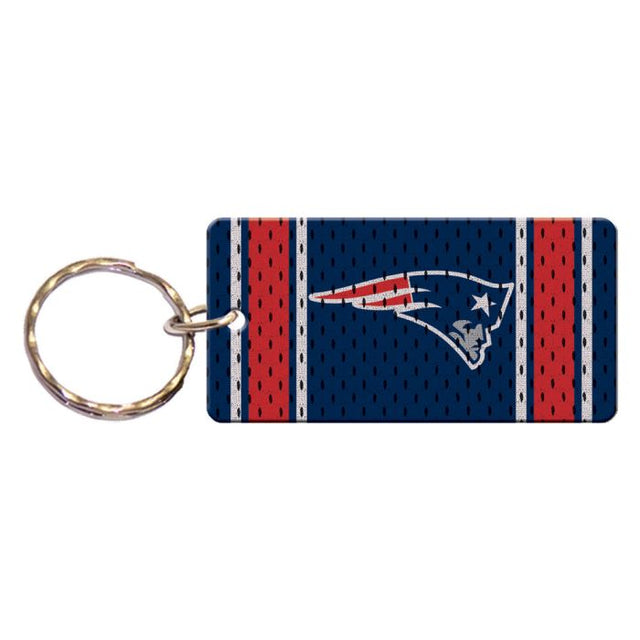 Llavero rectangular con la camiseta de los New England Patriots