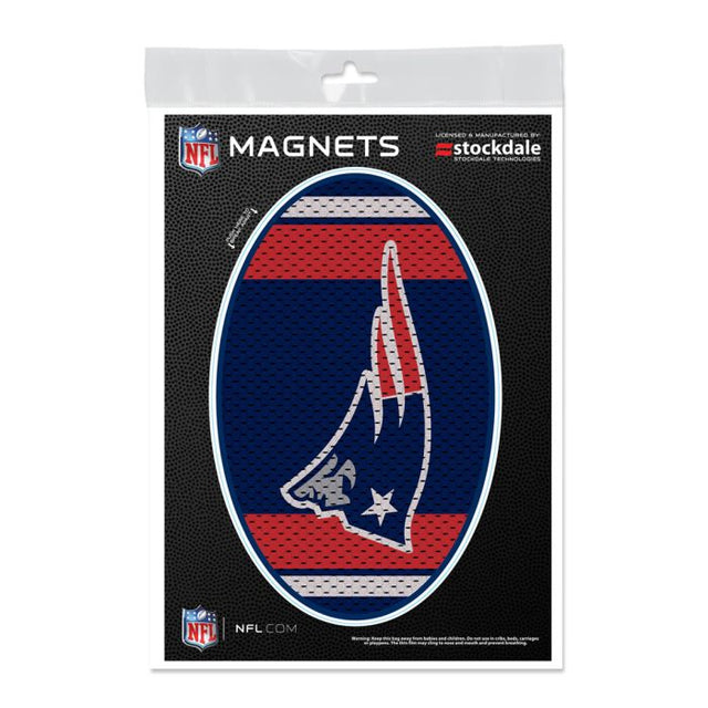 Imanes para exteriores con la camiseta de los New England Patriots, 5" x 7"