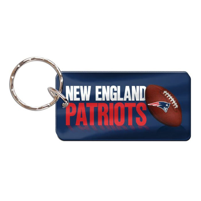 Llavero rectangular de los New England Patriots