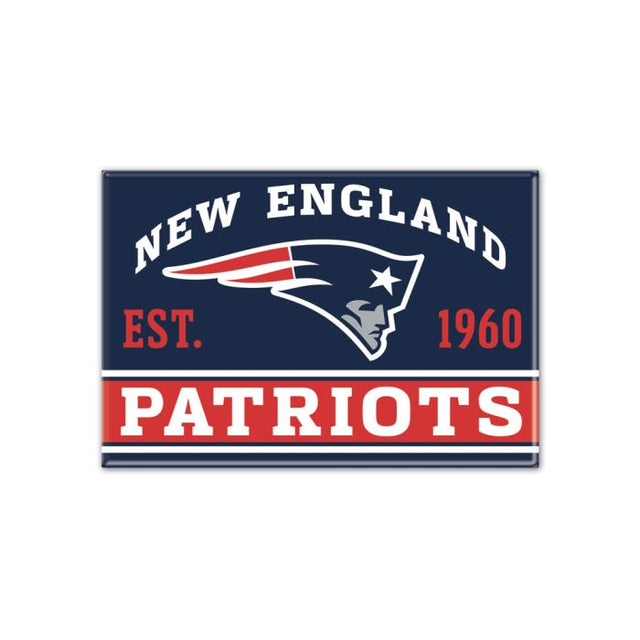 Imán de metal de los New England Patriots, 2,5" x 3,5"