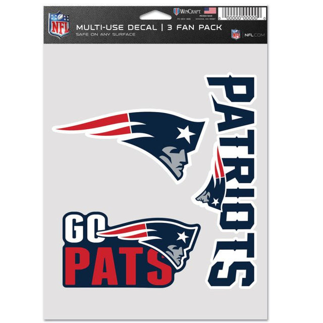 Paquete multiusos para 3 fanáticos de los New England Patriots