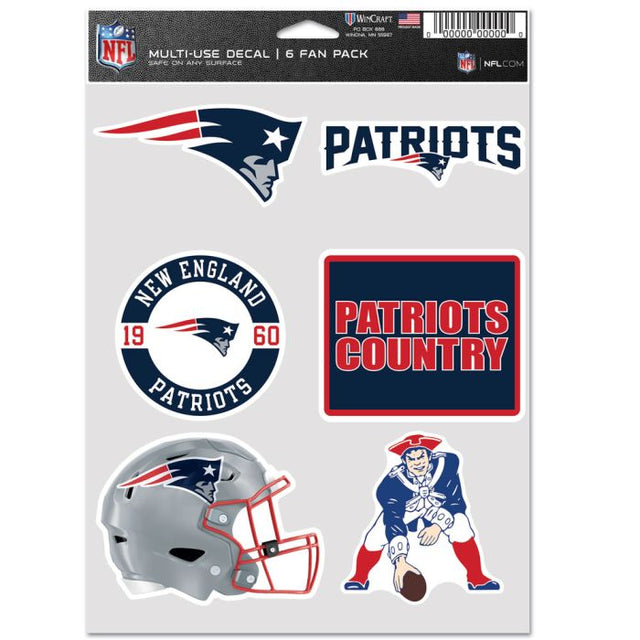 Paquete multiusos para 6 fanáticos de los New England Patriots