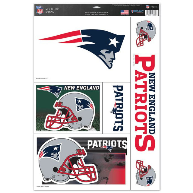 Calcomanía multiusos de los New England Patriots, 11" x 17"
