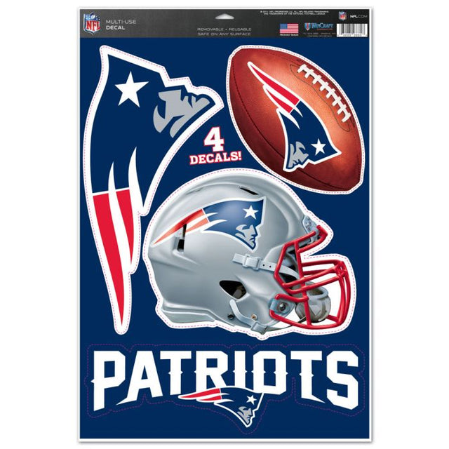 Calcomanía multiusos de los New England Patriots, 11" x 17"