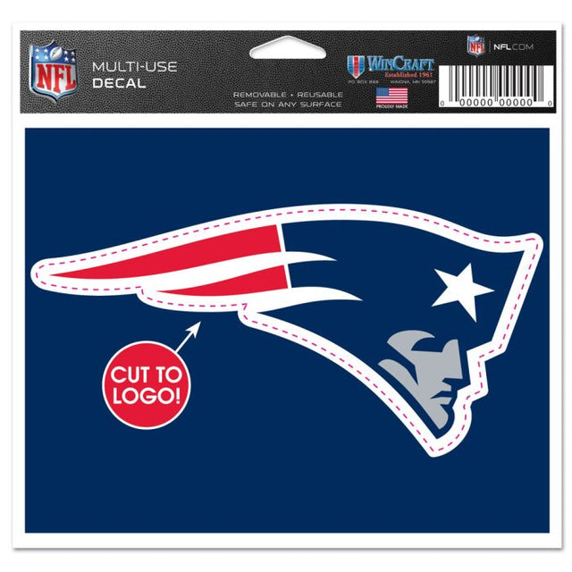 Calcomanía multiusos de los New England Patriots: logotipo recortado de 5" x 6"