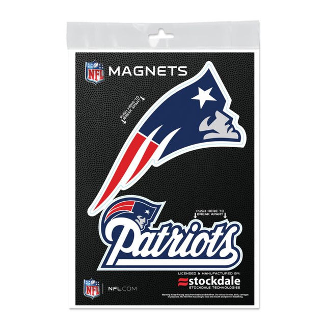 Imanes para exteriores de los New England Patriots, 5" x 7"