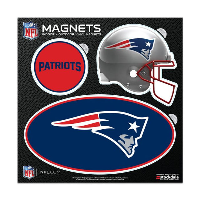 Imanes para exteriores de los New England Patriots, 6" x 6"