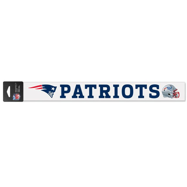 Calcomanías de corte perfecto de los New England Patriots de 2" x 17"