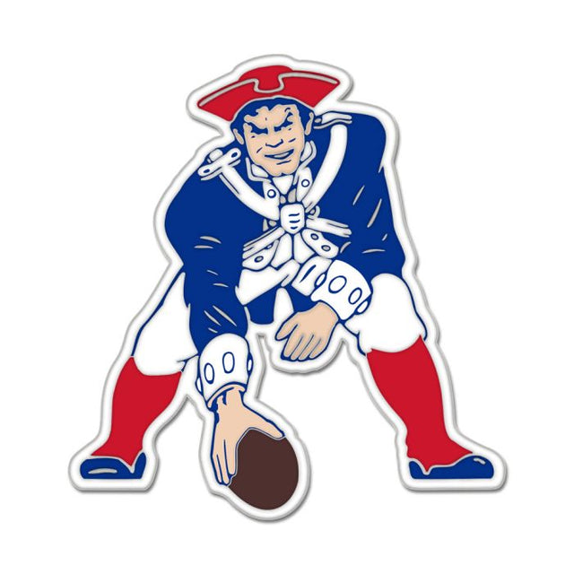 Tarjeta de joyería con pin esmaltado coleccionable retro de los New England Patriots