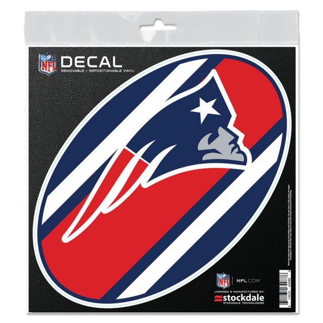 Calcomanía para todas las superficies con el logo de New England Patriots STRIPES de 6" x 6"