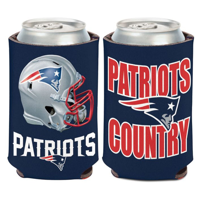 Enfriador de lata con eslogan de los New England Patriots, 12 oz.