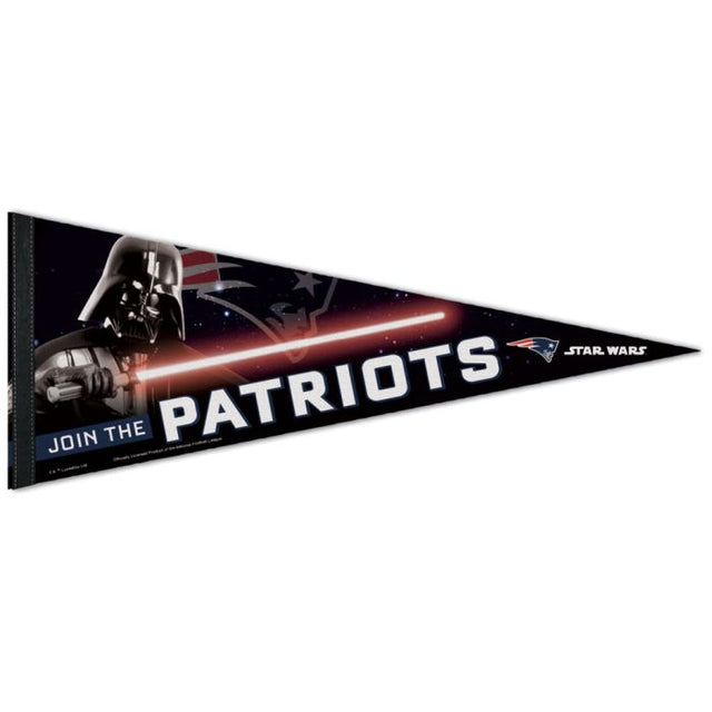 Banderín premium de New England Patriots / Star Wars Vader de 12" x 30"