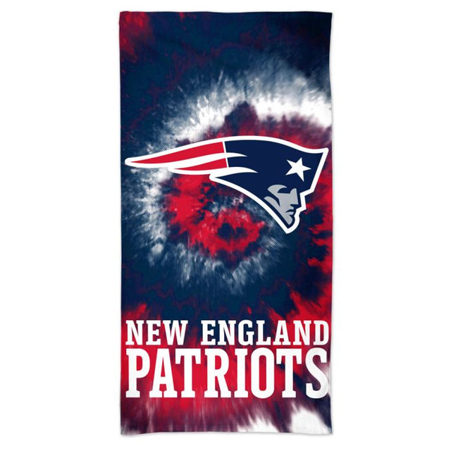 Toalla de playa Spectra Tie Dye de New England Patriots de 30" x 60"