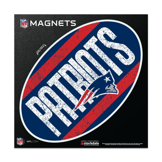 Imanes para exteriores clásicos de los New England Patriots, 6" x 6"