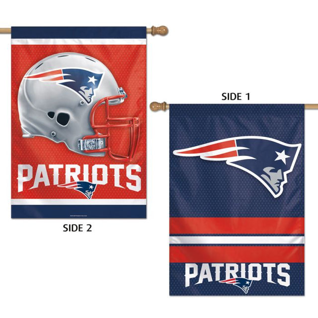 Bandera vertical de los New England Patriots de 2 lados, 28" x 40"