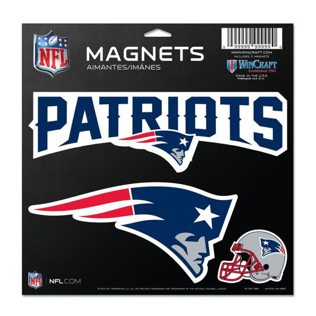 Imán de vinilo de los New England Patriots de 11" x 11"