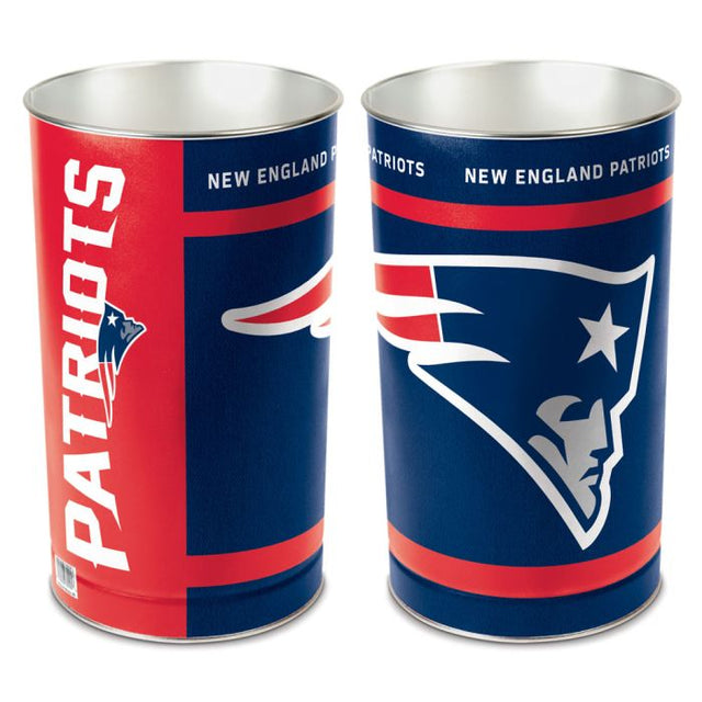 Papelera de los New England Patriots, cónica, 15" de alto