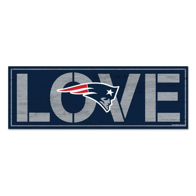 Letrero de madera de los New England Patriots, 8" x 23", 1/4" de grosor