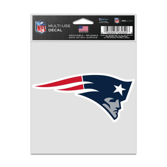 Calcomanías para fanáticos con el logotipo de los New England Patriots de 3,75" x 5"