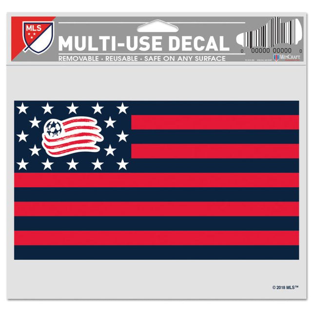 New England Revolution Americana Multi-Use Decal -Clear Bckrgd 5" x 6"