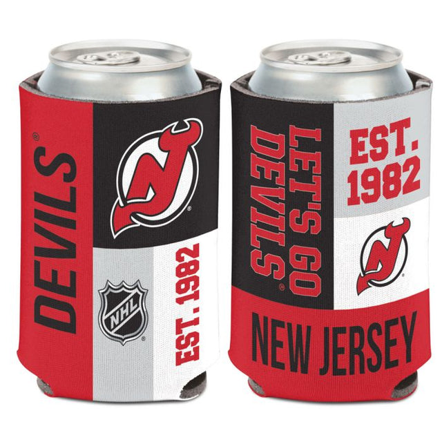 Enfriador de lata con bloques de colores de New Jersey Devils, 12 oz.