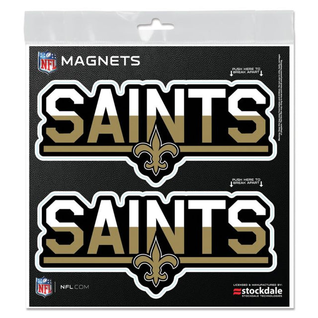 Imanes para exteriores COLOR DUO de los New Orleans Saints, 6" x 6"