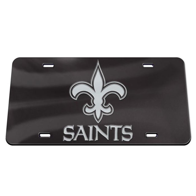 New Orleans Saints Chrome Acrylic Classic License Plates
