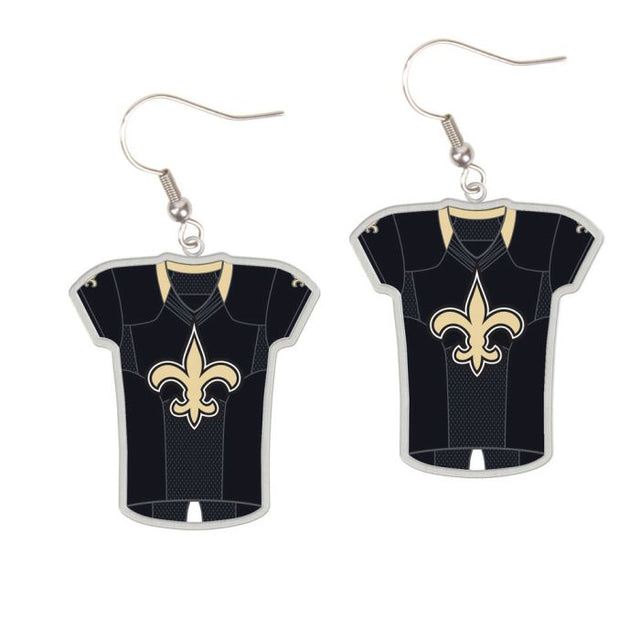 New Orleans Saints Earrings Jewelry Carded Jersey