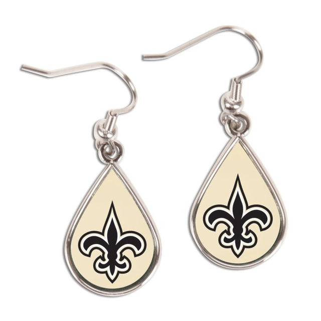 New Orleans Saints Earrings Jewelry Carded Tear Drop
