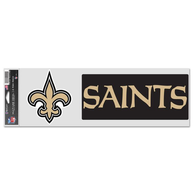 New Orleans Saints Fan Decals 3.75" x 12"