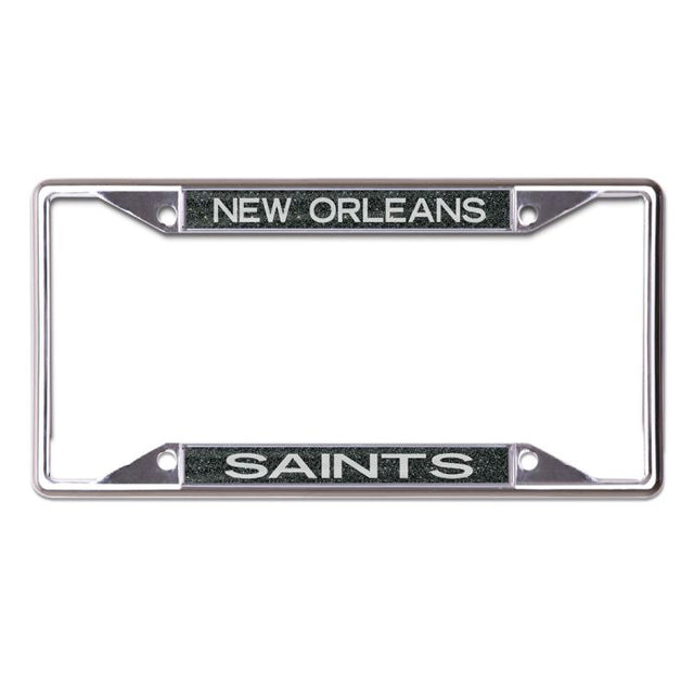 New Orleans Saints GLITTER BACKGROUND Lic Plt Frame S/S Printed