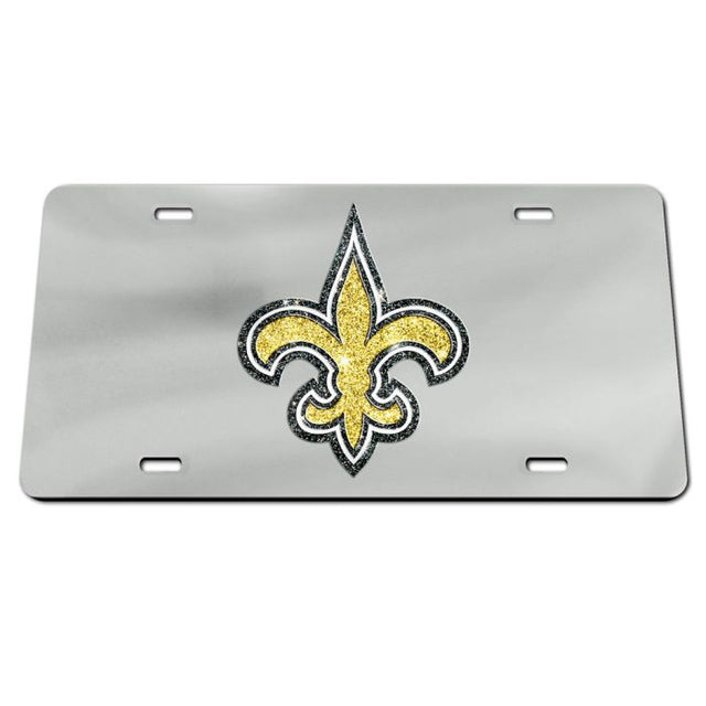 New Orleans Saints GLITTER LETTERS Specialty Acrylic License Plate