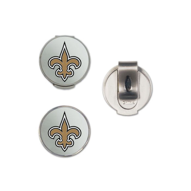 Clip para gorra de los New Orleans Saints con 2 marcadores, con tapa tipo concha