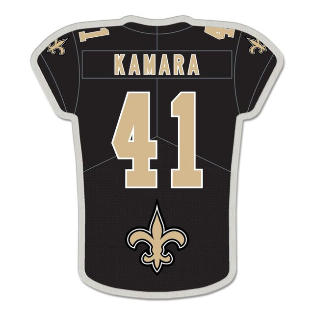 New Orleans Saints Jersey Collector Pin Jewelry Card Alvin Kamara