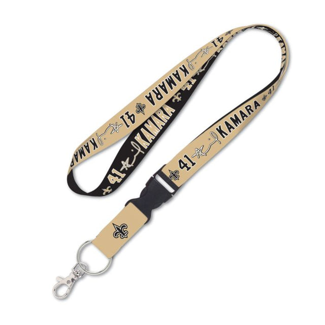 New Orleans Saints Lanyard w/detachable buckle 1" Alvin Kamara