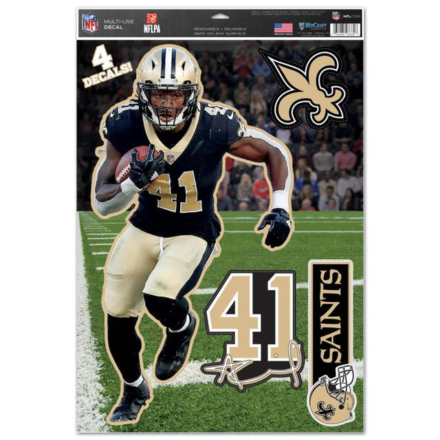 New Orleans Saints Multi-Use Decal 11" x 17" Alvin Kamara