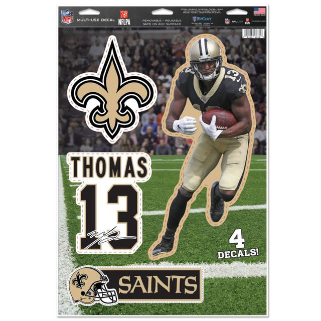 Calcomanía multiusos de los New Orleans Saints de 11" x 17" de Michael Thomas