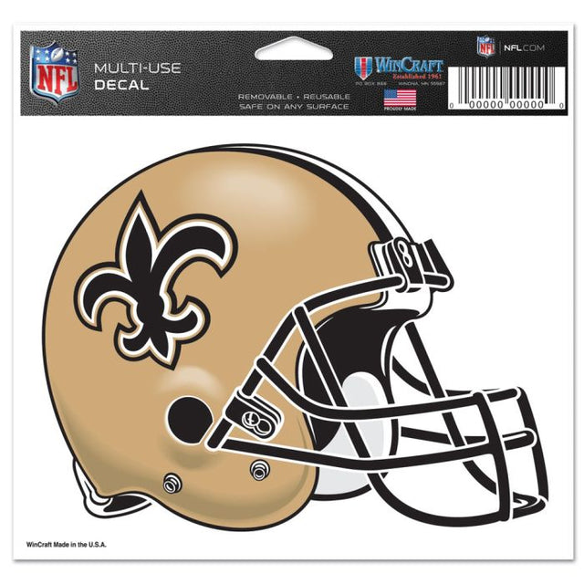 New Orleans Saints Multi-Use Decal -Clear Bckrgd 5" x 6"