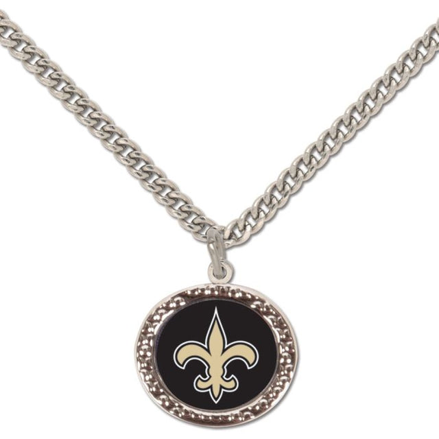 New Orleans Saints Necklace w/Charm Jewelry Card