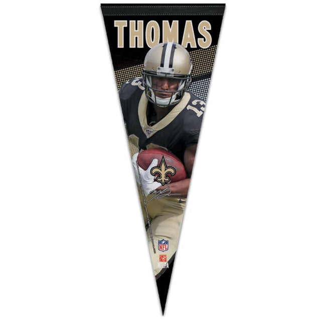 Banderín premium de los New Orleans Saints de 12" x 30" de Michael Thomas