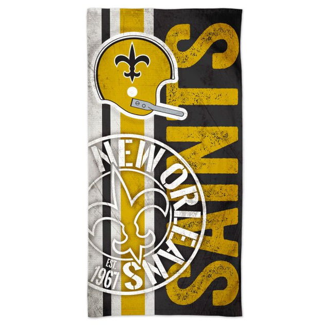 Toalla de playa retro Spectra de los New Orleans Saints de 30" x 60"