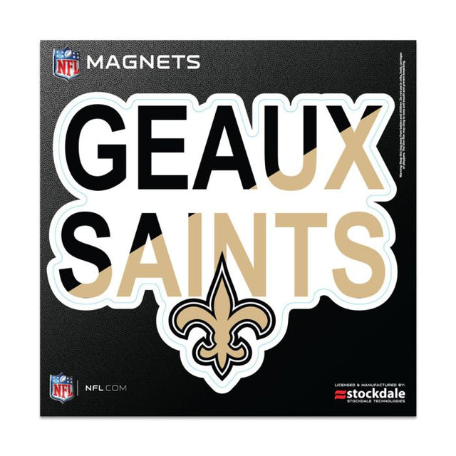 Imanes para exteriores con el lema de los New Orleans Saints, 6" x 6"