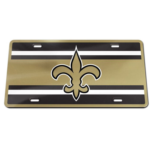 New Orleans Saints STRIPES Specialty Acrylic License Plate