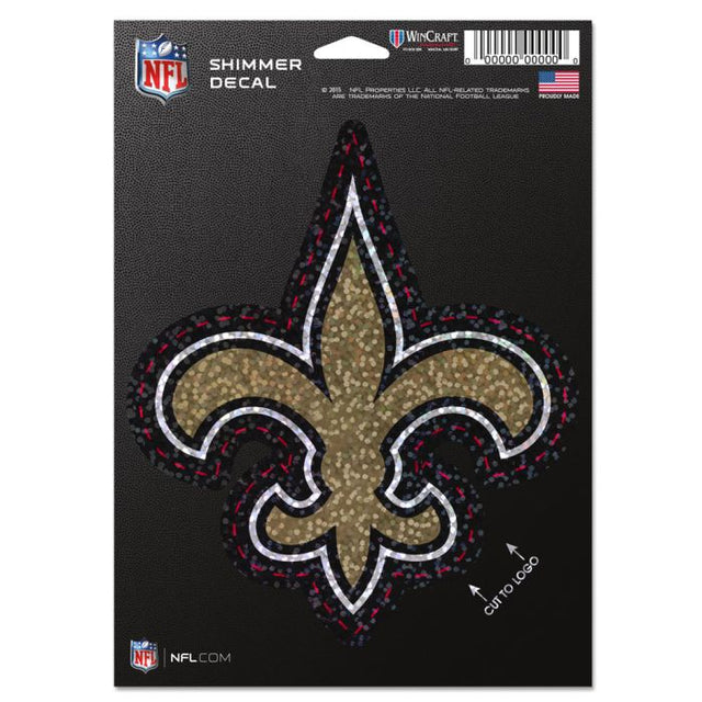 New Orleans Saints Shimmer Decals 5" x 7"