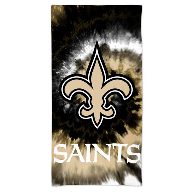 Toalla de playa Spectra Tie Dye de los New Orleans Saints de 30" x 60"